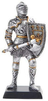 PTC 5 Inch Armored Medieval Knight with Axe and Shield Statue Figurine