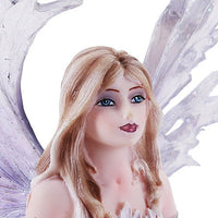 Pacific Giftware 4.5 Inch Fairyland Legends Winter Purple Fairy Winged Fairy with Flowers Statue Figurine (4.5H)