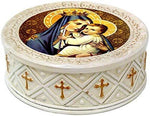 PTC 4.5 Inch Our Lady of Mount Carmel Inlayed Jewelry/Trinket Box Figurine