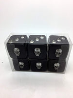 Pacific Giftware Decorative Black Skull Dice of Death 1.5 Inches Each Set of 6