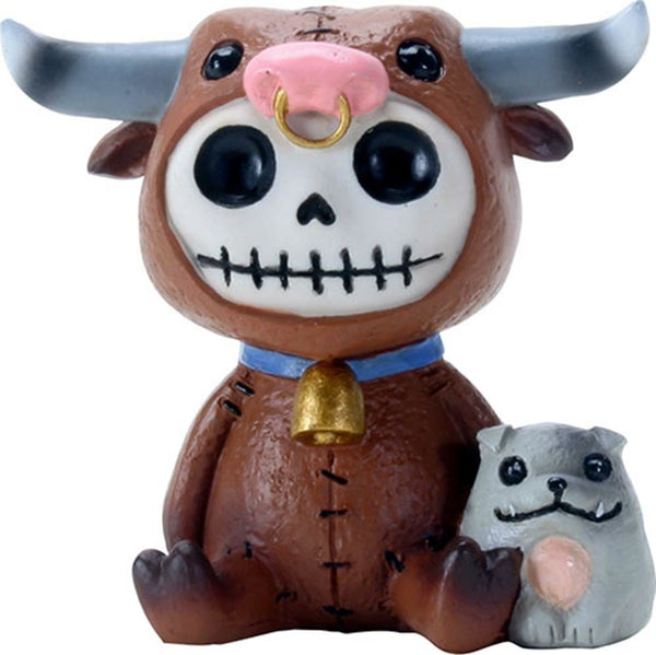 SUMMIT COLLECTION Furrybones Torro Signature Skeleton in Bull Costume with Small Doggy