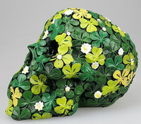 Lucky Clover Shamrock Skull Irish Saint Patrick's Day Collectible Figurine Decor