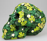 Lucky Clover Shamrock Skull Irish Saint Patrick's Day Collectible Figurine Decor