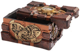 Steampunk Themed Pressure Gauge Box Statue Figurine 5"Long