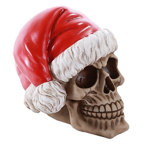Pacific Giftware Skull Santa Claus Skelly Claus Christmas Skull Money Bank