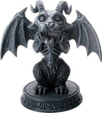 YTC Summit International Screaming Gargoyle on Pedestal Figurine Horned Winged Demon Gothic Decoration
