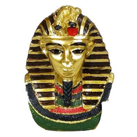 12pcs Ancient Egyptian Removable Miniature Figurine Set w/ Pyramid Display- King Tut, Nefertiti, Anubis, Isis, Bastet, Horus