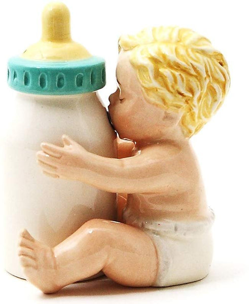 Baby With Bottle Attractives Salt Pepper Shaker Made of Ceramic