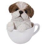 PACIFIC GIFTWARE Adorable Teacup Pet Pals Puppy Collectible Figurine 5.75 Inches (Yorkie)