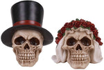 PACIFIC GIFTWARE Love Never Dies Wedding Couple Bride and Groom Skull Set Resin Figurine