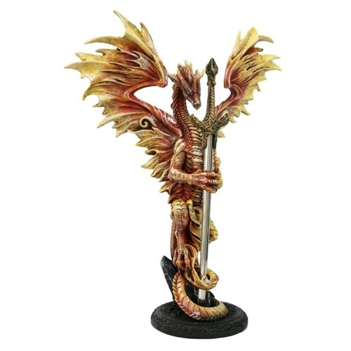 PACIFIC GIFTWARE Ruth Thompson Official Dragonblade Collectible Series Flame Blade Dragon Letter Opener 8 Inch Tall