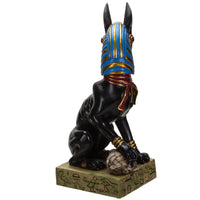 PACIFIC GIFTWARE Ancient Egyptian God Anubis Sitting Pose Resin Figurine