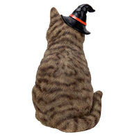 PACIFIC GIFTWARE Gray Tabby Fatty Cat with Witch's Hat