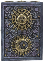 PACIFIC GIFTWARE Fortune Telling Astrology Sun and Moon Design Sculptural Tarot Box Jewelry Trinket Keepsake Fengshui Lucky Talisman Home Accent Decor 5.25"L