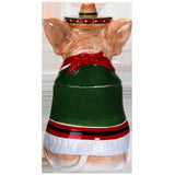 Festival Loving Chihuahua Wearing a Traditional Mexican Poncho Ceramic Cookie Jar