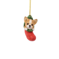 PACIFIC GIFTWARE Chihuahua Puppy Decorative Holiday Festive Christmas Hanging Ornament