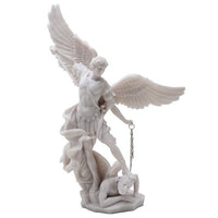 PACIFIC GIFTWARE St.Michael Slaying Chained Lucifer Trampled on his feet Statue Figurine
