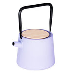 JAPAN COLLECTION light purple Cast Iron Teapot With Wood Lid and Stainless Steel Infuser