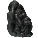 PACIFIC GIFTWARE Stacked See No Evil Hear No Evil Speak No Evil Monkeys Totem Pole Figurine Home and Garden Decoration