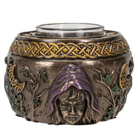 PACIFIC GIFTWARE Triple Goddess Maiden Expectant Mother and Crone Pagan Decorative Candle Tealight Holder