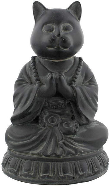 PACIFIC GIFTWARE Cat Buddha Meditating Statue Eastern Enlightenment Masterpiece