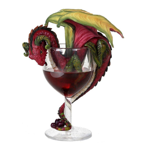 STANLEY MORRISON Fantasy Red Wine Dragon Collectible Figurine Drinks & Dragons Collection by Stanley Morrison 7.5"H