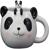 JAPAN COLLECTION Cute Panda Ceramic Coffee Tea Mug with Baby Panda Spoon Set