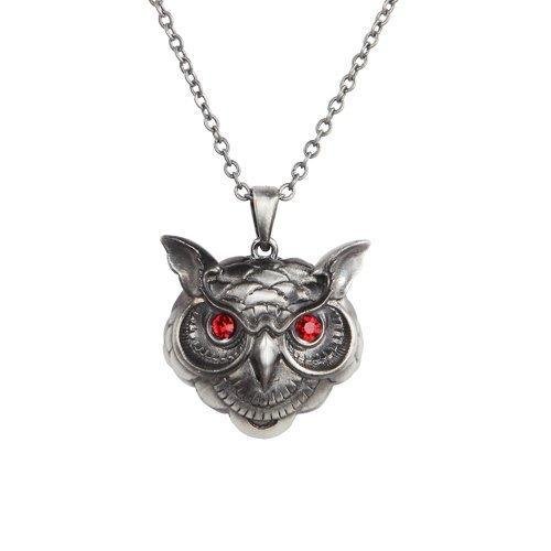 MYSTICA JEWELRY COLLECTION Wise Owl Head Pewter Necklace Jewelry- Mystica Collection