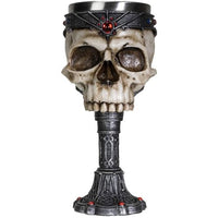 SUMMIT COLLECTION Ossuary Gothic Skull Wine Goblet Ceremonial Skull Wine Chalice Goblet