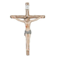 PACIFIC GIFTWARE 8.5 Inch Jesus on The Crucifix with Sign Religious Statue Ceramic Figurine