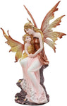 Fairy Mother Embracing Daughter Statue Fairy Garden Fantasy Collector Figurine