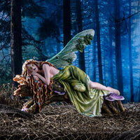 Sleeping Beauty Fairy in Forest Collectible Home Decor Figurine