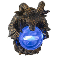 PACIFIC GIFTWARE Baphomet Sabbatic Goat of Mendes with 3D LED Gazing Ball Decorative Statue