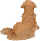 BOTEGA EXCLUSIVE Animal Collection 21 inches Life Size Large Sitting Smile Golden Retriever Dog Figurine Statue