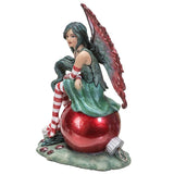 Amy Brown Art "Waiting for Santa" Christmas Fairy Collection Resin Figurine Home Decor