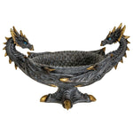PACIFIC GIFTWARE Double Dragon Resin Figurine Ceremonial Altar Bowl