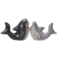 PACIFIC GIFTWARE Sharks Couple Ceramic Food Salt and Pepper Shakers