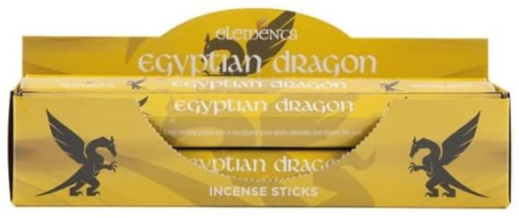 Pacific Giftware Egyptian Dragon Fragrance Elements Incense Sticks Display/Bulk Box Set - 6 Packs of 20 Sticks - 120 Total