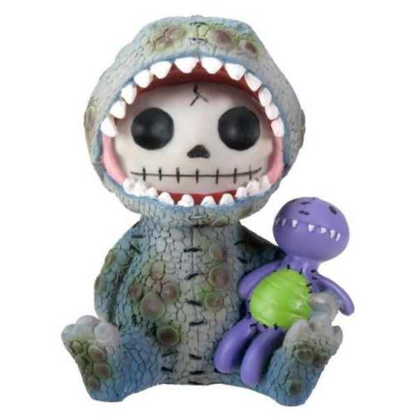 SUMMIT COLLECTION Furrybones Rex Signature Skeleton in Tyrannosaurus Rex Costume with Purple Dinosaur Doll