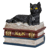 PACIFIC GIFTWARE Wiccan Black Cat Jewelry Trinket Box