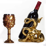 BOTEGA EXCLUSIVE Ocean Sea Octopus The Call of Cthulhu Golden Finish Wine Holder Tabletop Home Decor Figurine