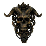 PACIFIC GIFTWARE Diabolical Horned Skull Door Knocker Wall Plaque Resin Decoration