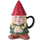 PACIFIC GIFTWARE Gnome Sweet Lady Gnome Lidded Coffee Tea Mug Ceramic