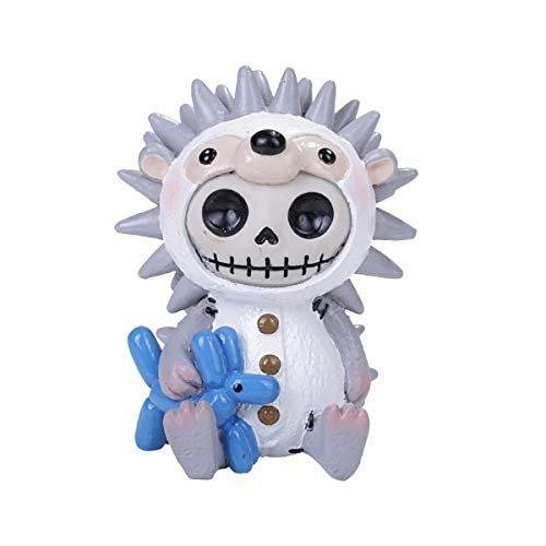 SUMMIT COLLECTION Furrybones Hedrick Signature Skeleton in Hedgehog Costume with Blue Balloon Animal