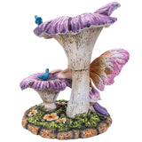 Fairyland Butterfly Fairy resting under Flower mushroom Collectible Home Decor