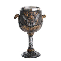 PACIFIC GIFTWARE Viking Warrior Ship Ceremonial Chalice Cup 8oz Wine Goblet