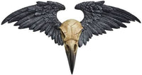 Ravenger Winged Raven Skull Resin Wall Plaque