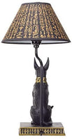 Pacific Giftware Egyptian God of Underworld Anubis Sculptural Table Lamp with Shade 18 inch Tall