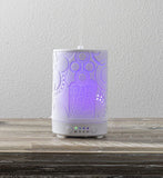 Frank Lloyd Wright Collection Design Inspired Porcelain Aroma Diffusers for Essential Oils 4 Timer Color Changing LED Night Light Auto Off (OYA Carving)