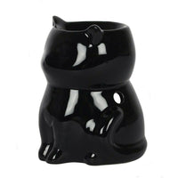 PACIFIC GIFTWARE Black Cat Ceramic Oil Burner Diffuser Home Decor